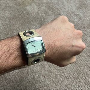 VTG 90’s Distressed Studded Canvas Watch